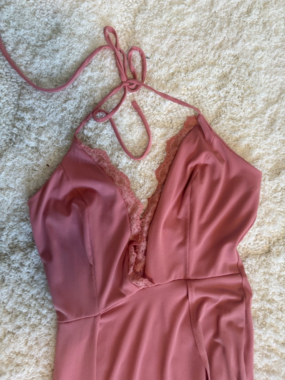 Fashion Nova Rose Plunge Maxi Dress with High Slits - Picture 5 of 6